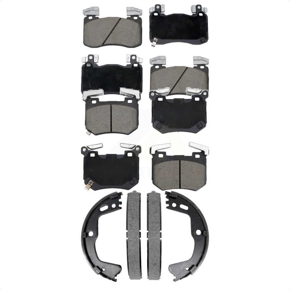 Ceramic Brake Pads And Parking Shoes Front Rear Kit For Kia Stinger Genesis G70