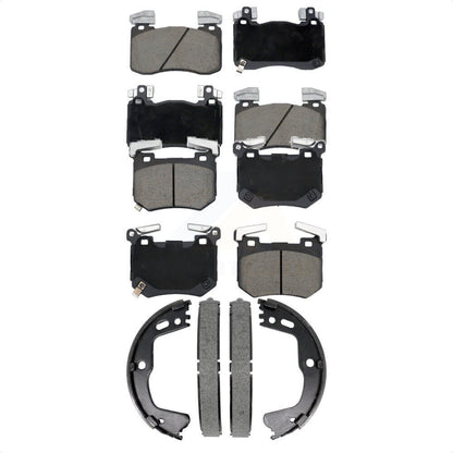 Ceramic Brake Pads And Parking Shoes Front Rear Kit For Kia Stinger Genesis G70
