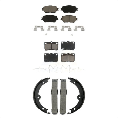 Ceramic Brake Pads And Parking Shoes Front Rear Kit For Lexus IS250 GS300