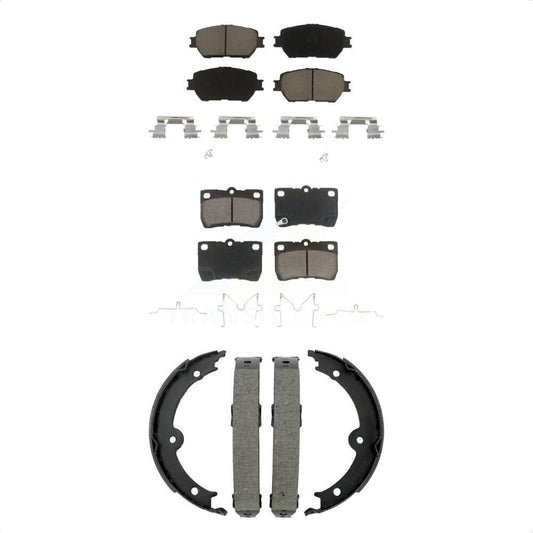 Ceramic Brake Pads And Parking Shoes Front Rear Kit For Lexus IS250 GS300