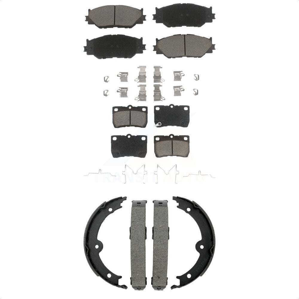 Ceramic Brake Pads And Parking Shoes Front Rear Kit For Lexus IS250