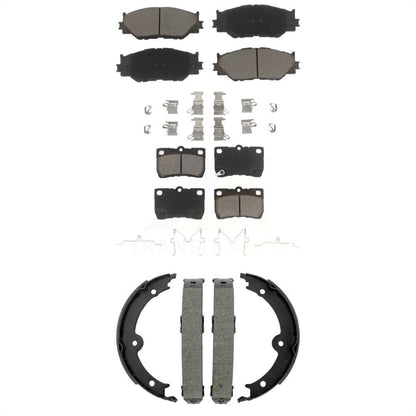 Ceramic Brake Pads And Parking Shoes Front Rear Kit For Lexus IS250
