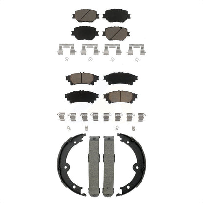 Ceramic Brake Pads And Parking Shoes Front Rear Kit For Lexus IS250