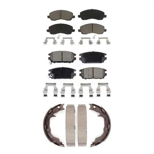 Ceramic Brake Pads And Parking Shoe Front Rear Kit For Mitsubishi Eclipse Galant