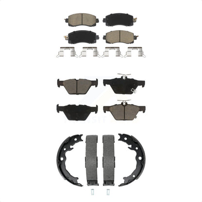 Ceramic Brake Pads And Parking Shoes Front Rear Kit For Subaru Crosstrek