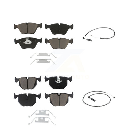 Ceramic Disc Brake Pads And Wear Sensors Front Rear Kit For 2004-2010 BMW X3