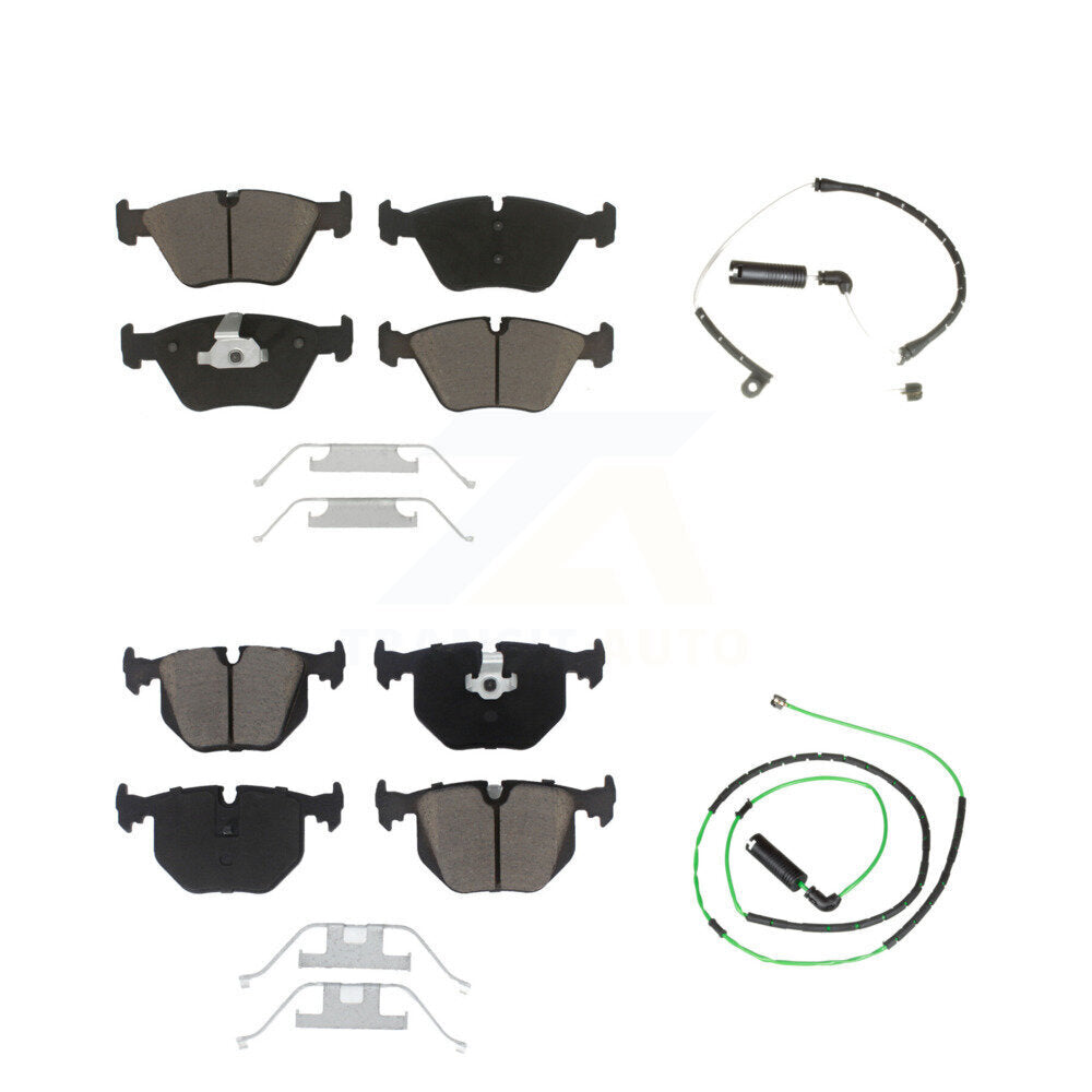 Ceramic Disc Brake Pads And Wear Sensors Front Rear Kit For BMW Z4