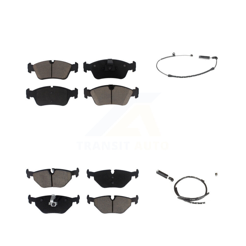 Ceramic Disc Brake Pads And Wear Sensors Front Rear Kit For BMW Z4
