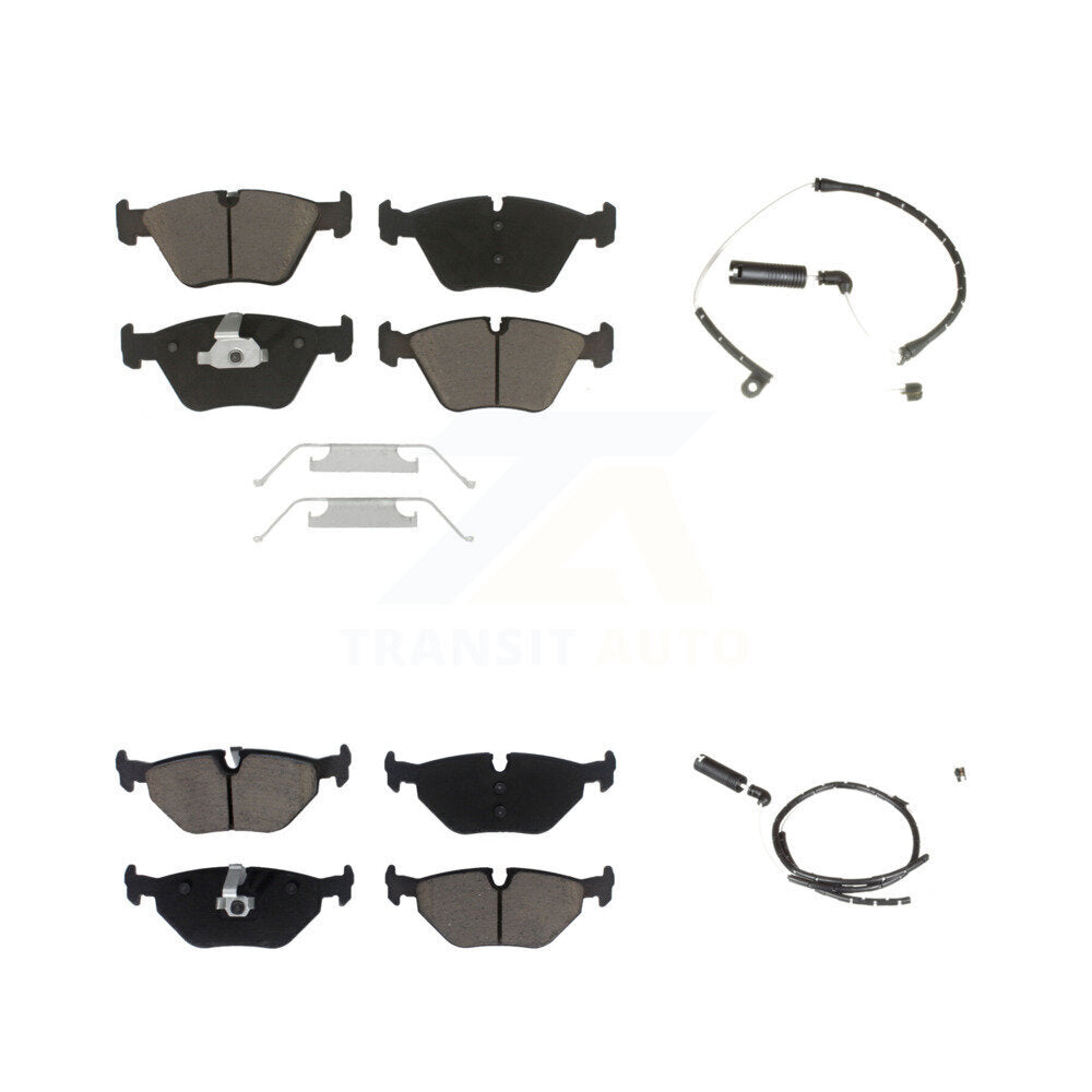 Ceramic Disc Brake Pads And Wear Sensors Front Rear Kit For BMW Z4