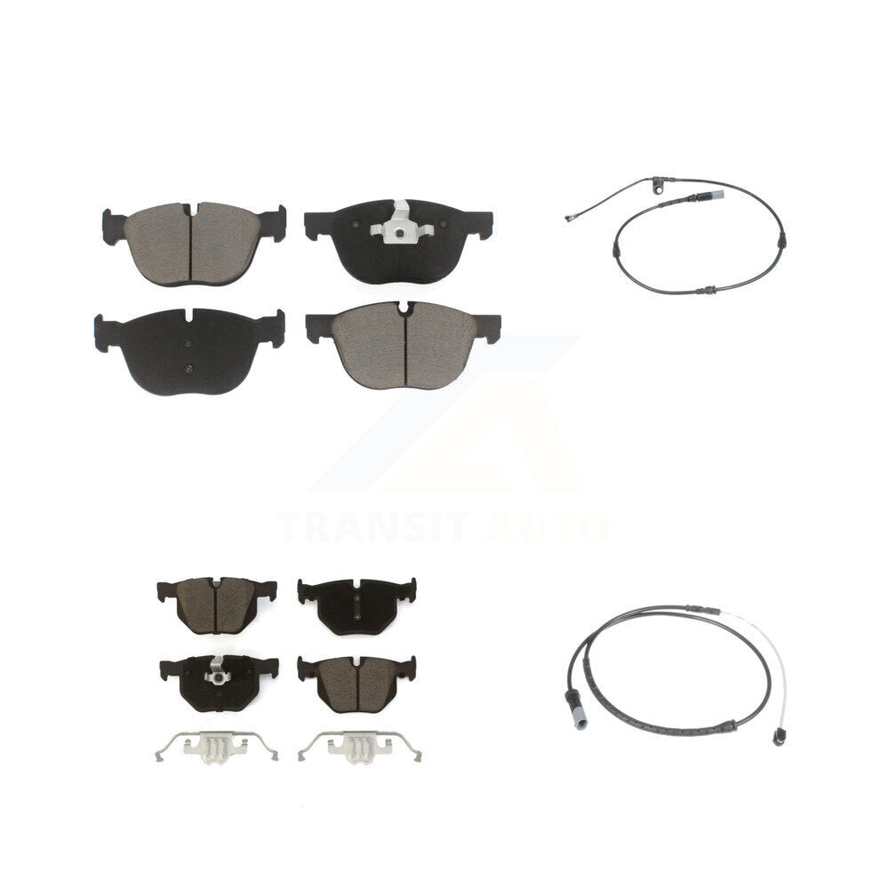 Ceramic Disc Brake Pads And Wear Sensors Front Rear Kit For BMW X5 X6
