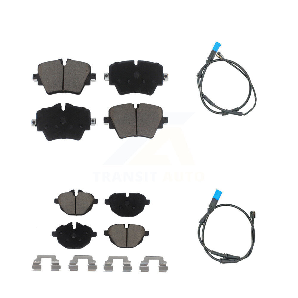Ceramic Disc Brake Pads And Wear Sensors Front Rear Kit For BMW X3