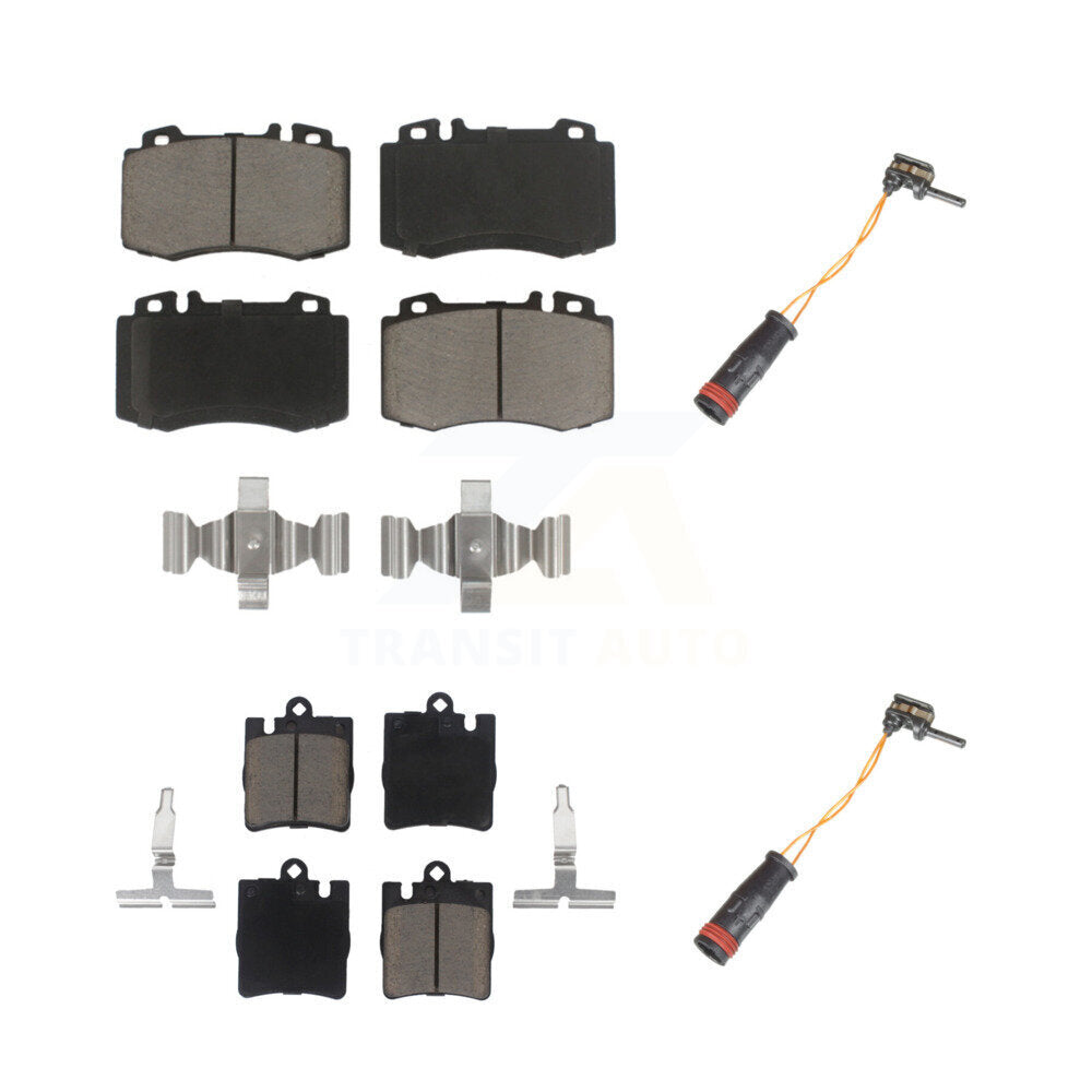 Ceramic Brake Pads Wear Sensor Front Rear Kit For Mercedes-Benz C230 SLK350 C320