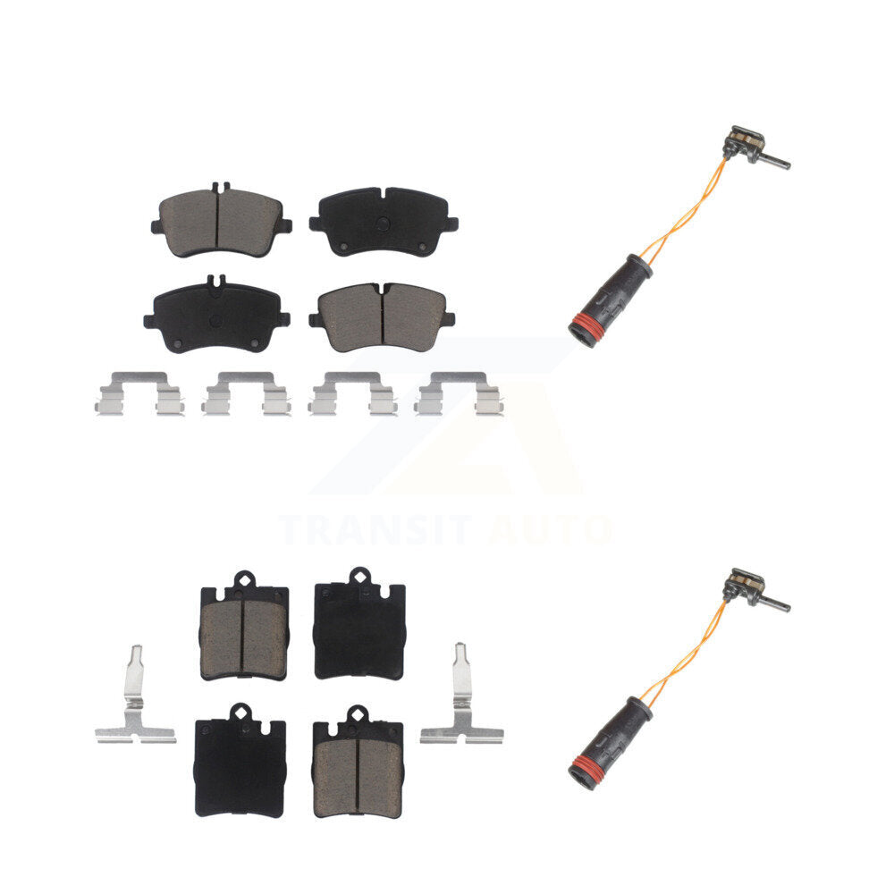Ceramic Brake Pads Wear Sensor Front Rear Kit For Mercedes-Benz C280 C320 CLK320