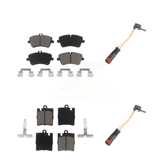 Ceramic Brake Pads Wear Sensor Front Rear Kit For Mercedes-Benz C280 C320 CLK320