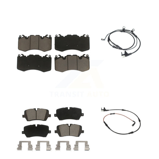 Ceramic Disc Brake Pad And Wear Sensor Front Rear Kit For Land Rover Range Sport