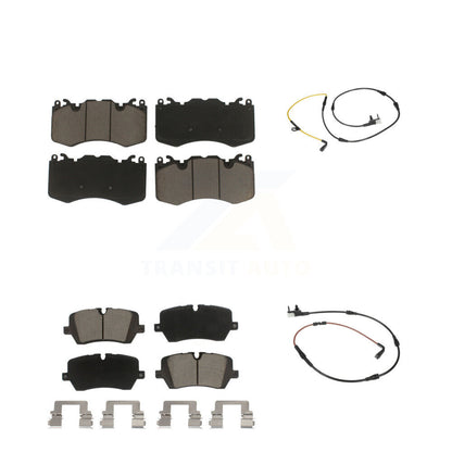 Ceramic Disc Brake Pad And Wear Sensor Front Rear Kit For Land Rover Range Sport