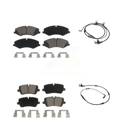 Ceramic Disc Brake Pad And Wear Sensor Front Rear Kit For Land Rover Range Sport