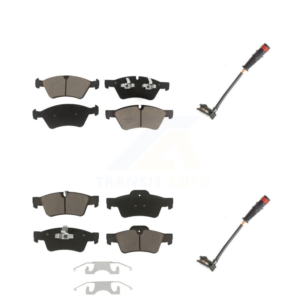 Ceramic Brake Pads Wear Sensor Front Rear Kit For Mercedes-Benz ML350 R350 GL450