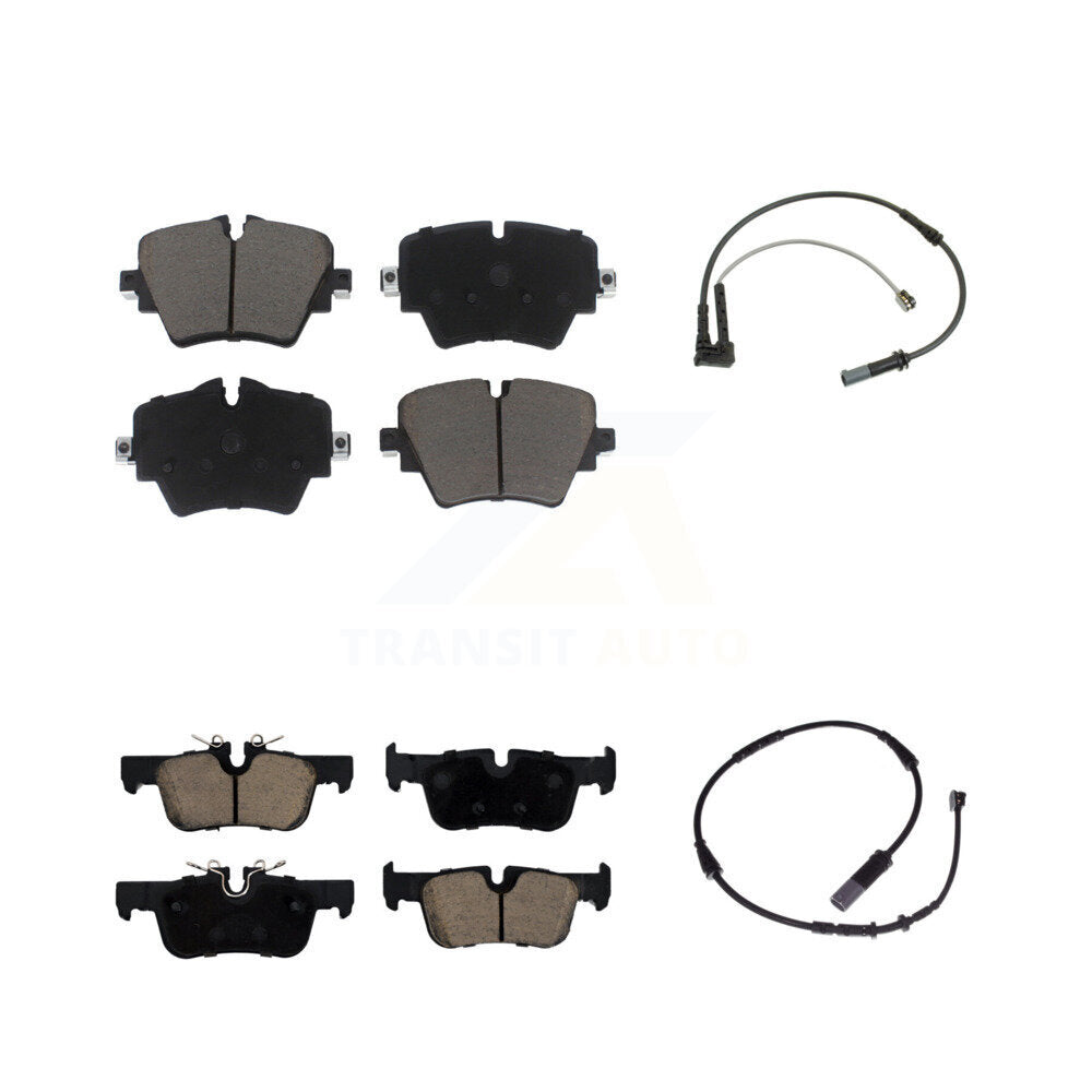 Ceramic Brake Pad & Wear Sensor Front Rear Kit For BMW X1 Mini Cooper Countryman