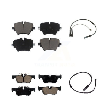 Ceramic Brake Pad & Wear Sensor Front Rear Kit For BMW X1 Mini Cooper Countryman