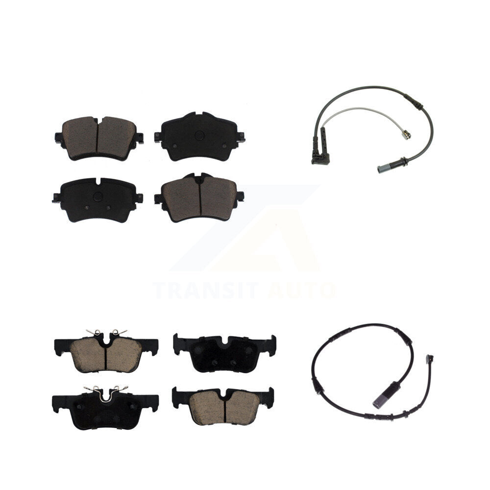 Ceramic Disc Brake Pads And Wear Sensors Front Rear Kit For Mini Cooper Clubman