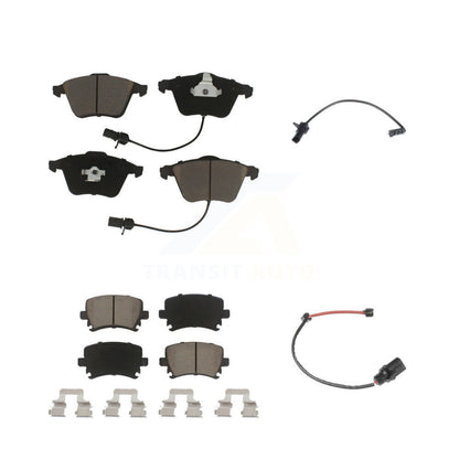 Ceramic Disc Brake Pads And Extra Wear Sensors Front Rear Kit For 2011 Audi A6