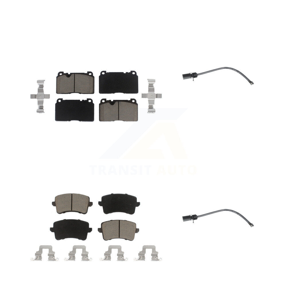 Ceramic Disc Brake Pads And Wear Sensors Front Rear Kit For Audi Q5 To 5 3 2015
