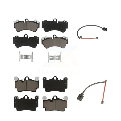 Ceramic Disc Brake Pads And Wear Sensors Front Rear Kit For Porsche Cayenne