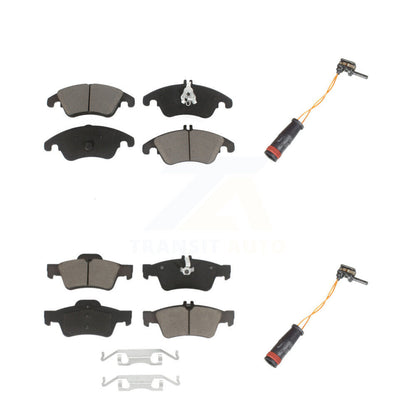 Ceramic Brake Pads Wear Sensor Front Rear Kit For Mercedes-Benz E350 E250 CLS400