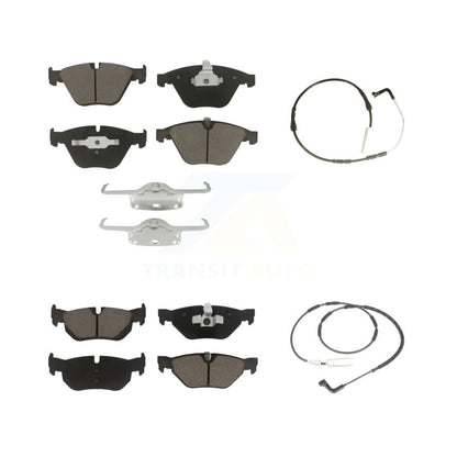 Ceramic Disc Brake Pads And Wear Sensors Front Rear Kit For BMW 323i 328i
