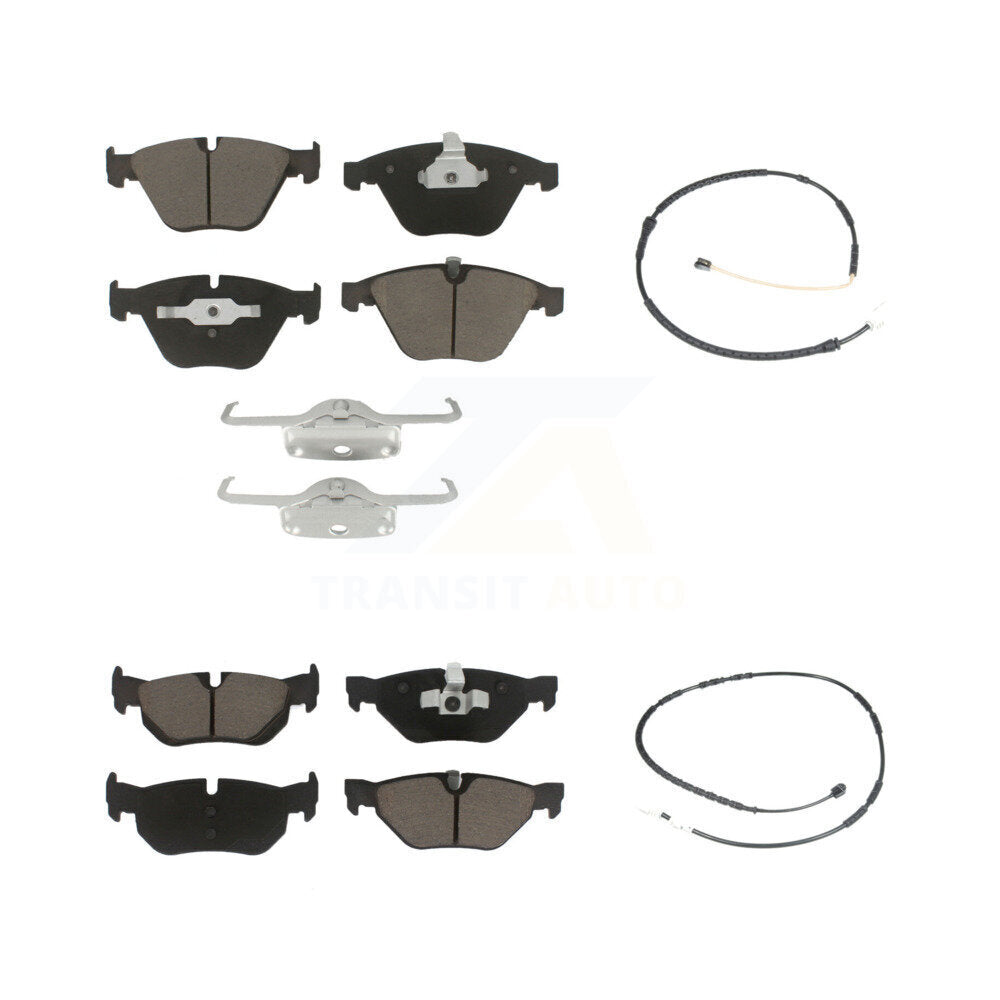 Ceramic Disc Brake Pads Wear Sensor Front Rear Kit For 2012 BMW 328i xDrive 3.0L