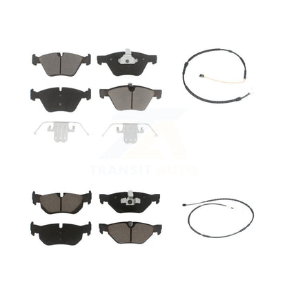 Ceramic Disc Brake Pads And Wear Sensor Front Rear Kit For 2012 BMW X1 xDrive28i