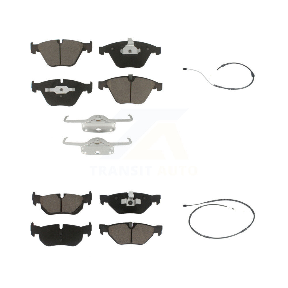 Ceramic Disc Brake Pads And Wear Sensors Front Rear Kit For BMW X1