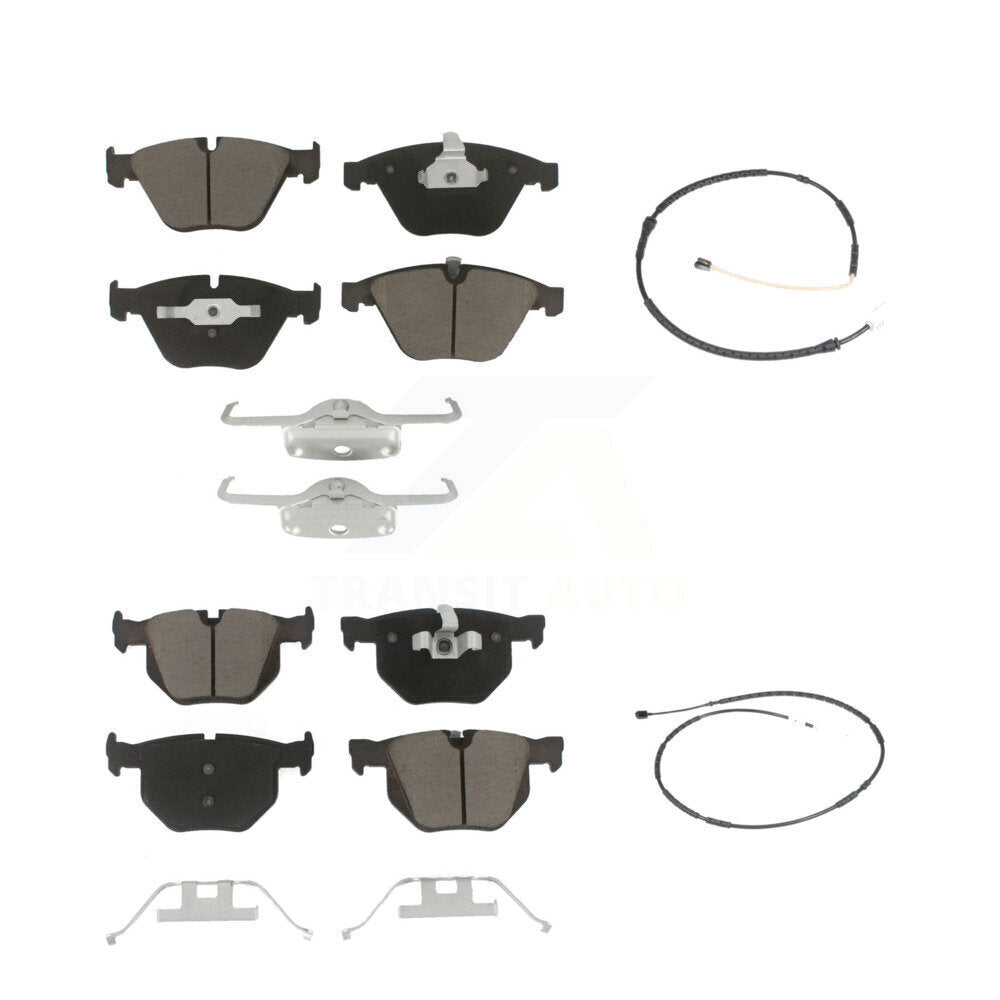Ceramic Brake Pads Wear Sensor Front Rear Kit For BMW X1 xDrive35i with AWD 3.0L