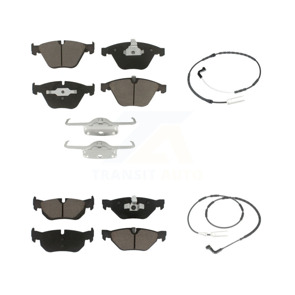 Ceramic Brake Pads Wear Sensor Front Rear Kit For 2009-2010 BMW 328i xDrive 3.0L