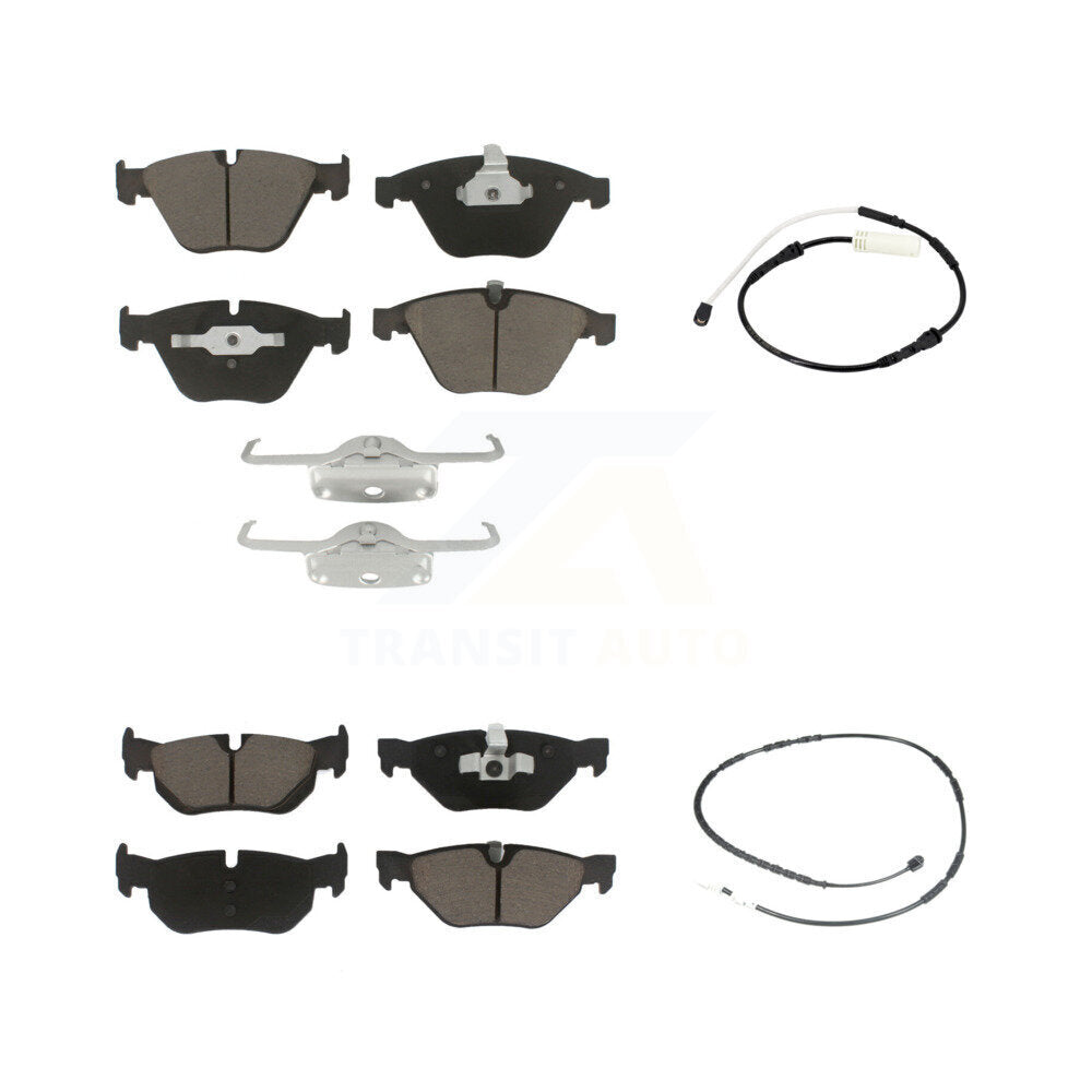 Ceramic Disc Brake Pads And Wear Sensors Front Rear Kit For BMW 328i xDrive
