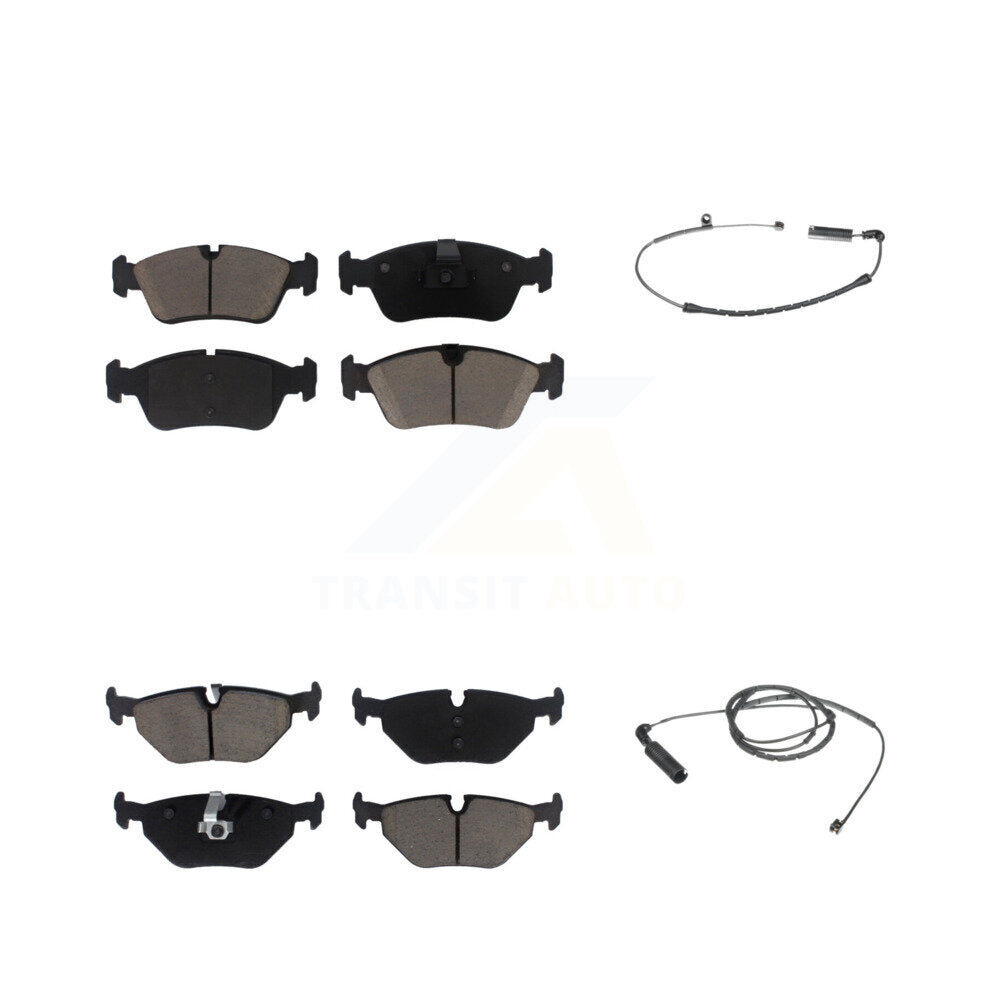 Ceramic Brake Pads Wear Sensor Front Rear Kit For BMW 325i 325Ci 320i 328i 323Ci