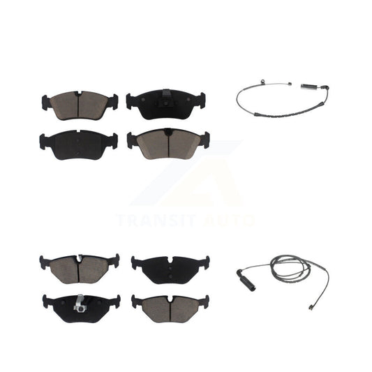 Ceramic Brake Pads Wear Sensor Front Rear Kit For BMW 325i 325Ci 320i 328i 323Ci