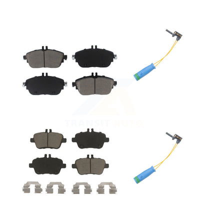 Ceramic Brake Pad And Wear Sensor Front Rear Kit For Mercedes-Benz CLA250 GLA250