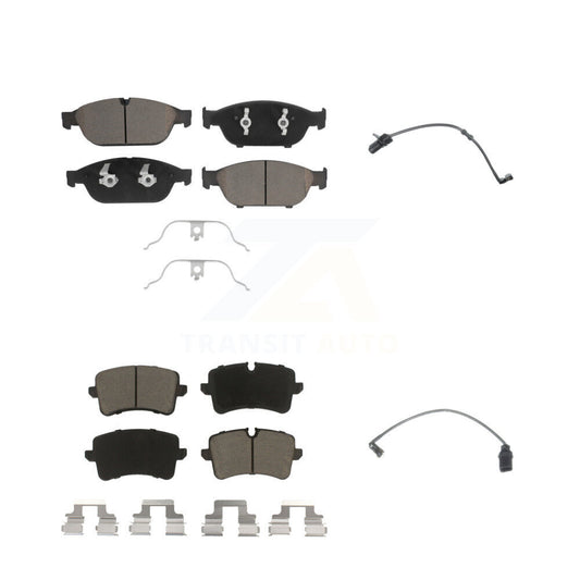 Ceramic Disc Brake Pads And Wear Sensors Front Rear Kit For Audi A6 Quattro A7