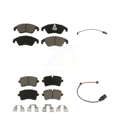 Ceramic Disc Brake Pads And Wear Sensors Front Rear Kit For 2012 Audi A6