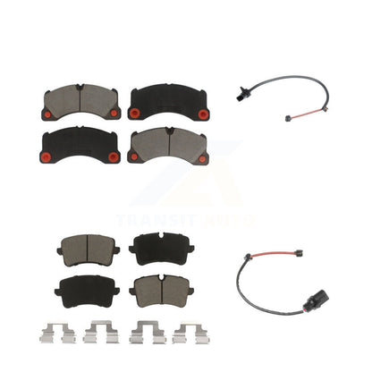 Ceramic Disc Brake Pads And Wear Sensors Front Rear Kit For Porsche Macan