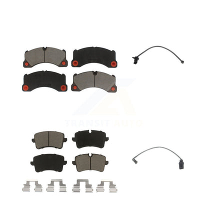 Ceramic Disc Brake Pads And Wear Sensors Front Rear Kit For Porsche Macan