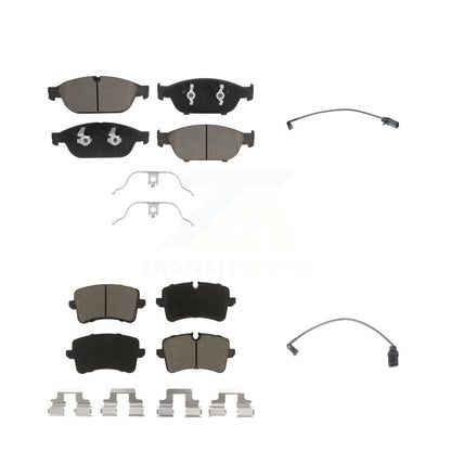 Ceramic Disc Brake Pads And Wear Sensors Front Rear Kit For Audi A6 Quattro