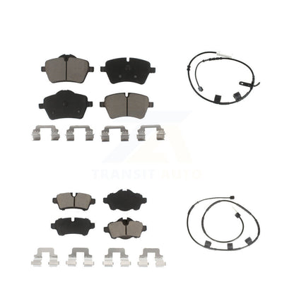 Ceramic Disc Brake Pads And Wear Sensors Front Rear Kit For Mini Cooper 1.6L