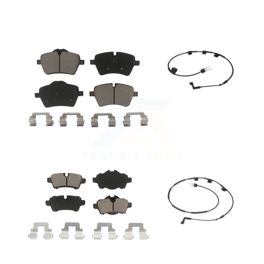 Ceramic Disc Brake Pads And Wear Sensors Front Rear Kit For Mini Cooper