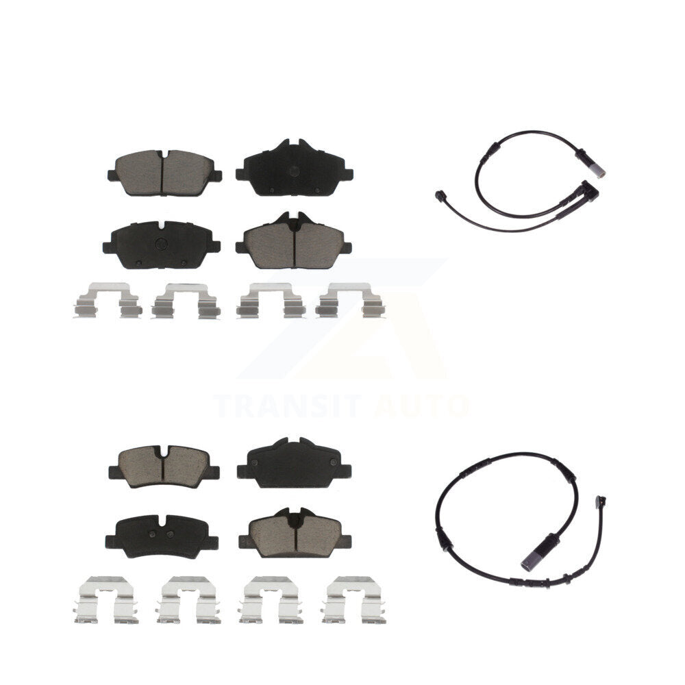 Ceramic Disc Brake Pads And Wear Sensors Front Rear Kit For Mini Cooper