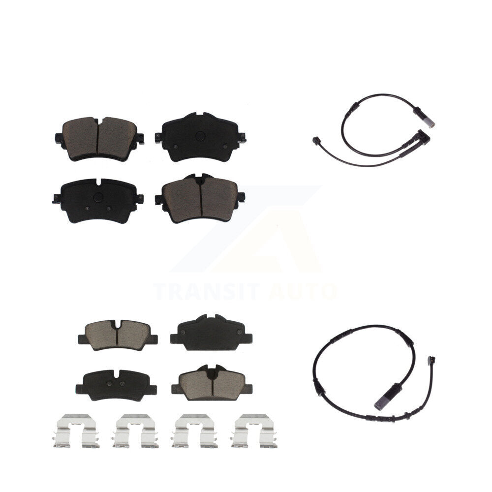 Ceramic Disc Brake Pads And Wear Sensors Front Rear Kit For Mini Cooper