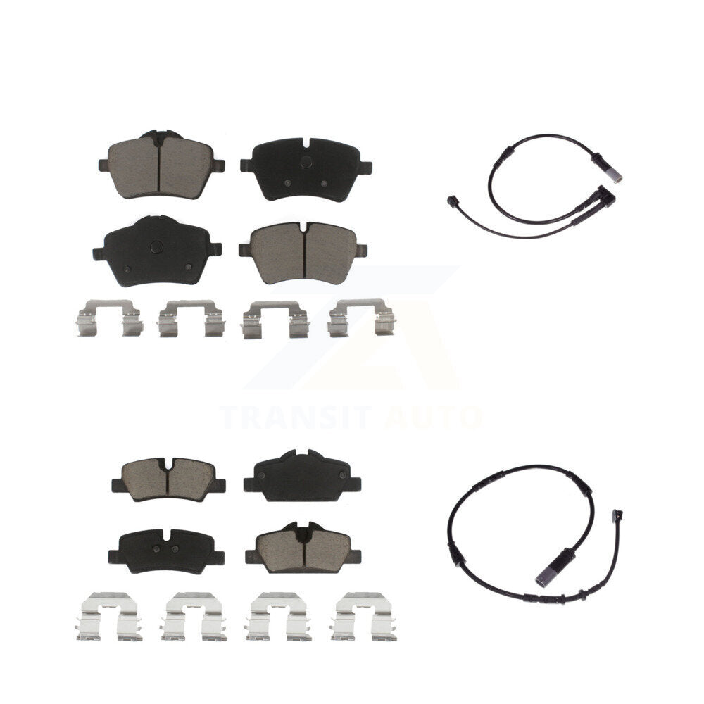 Ceramic Disc Brake Pads And Wear Sensors Front Rear Kit For Mini Cooper