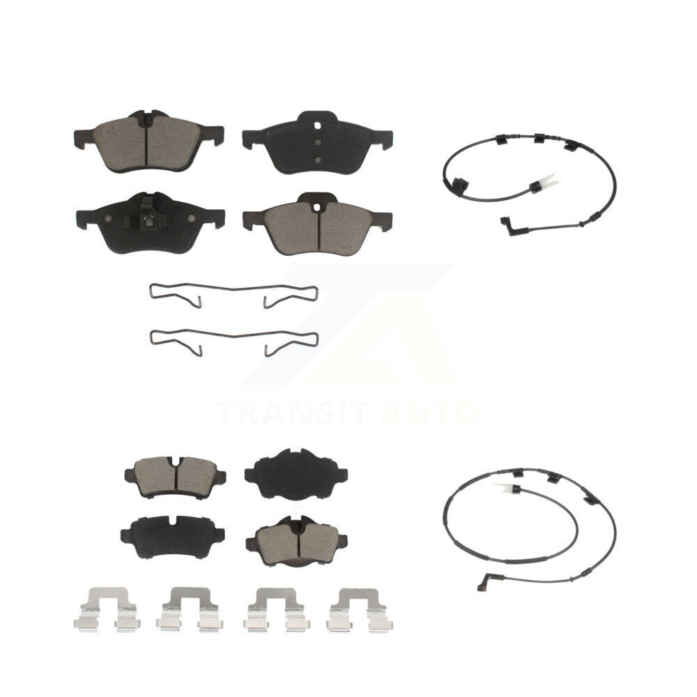 Ceramic Disc Brake Pads And Wear Sensors Front Rear Kit For Mini Cooper
